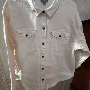 Falls Creek White Jean Jacket